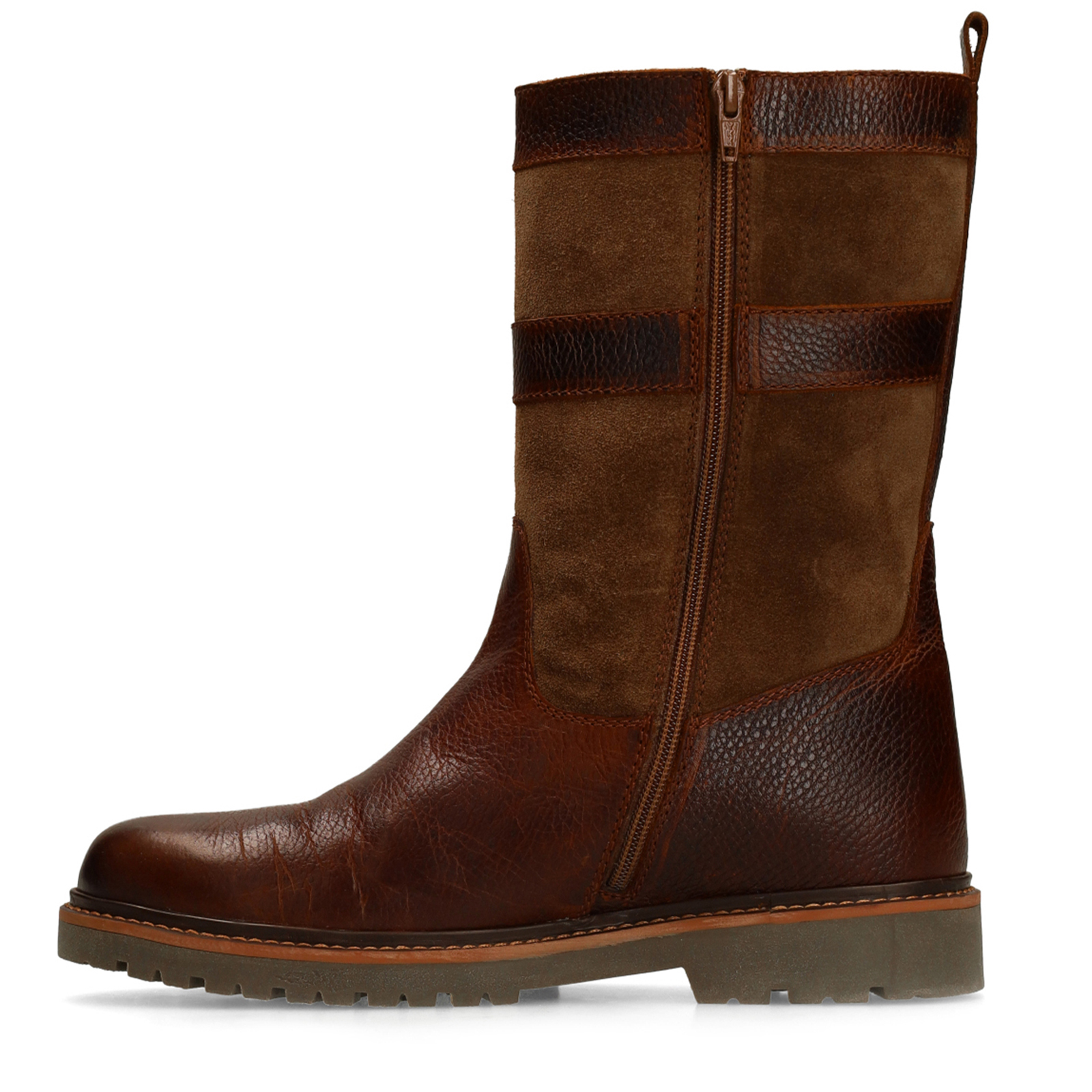 Cognac leren boots