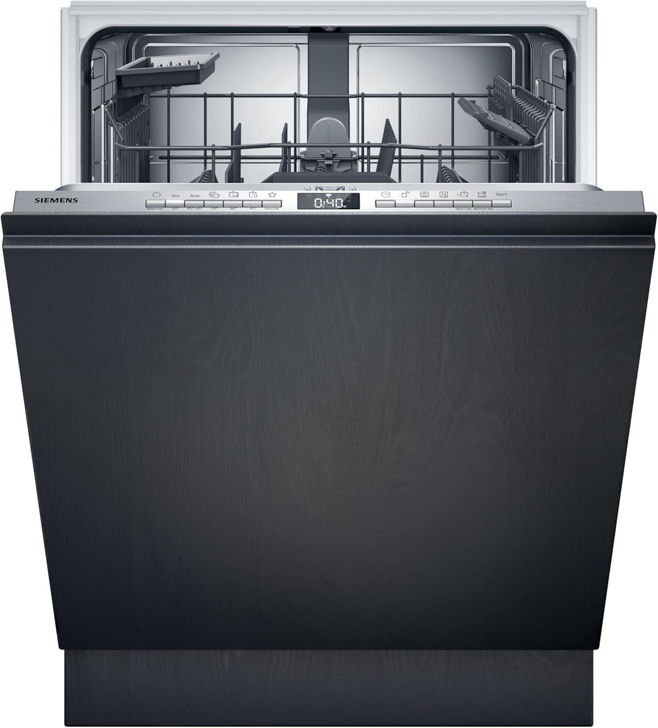 Siemens SN63EX22AE, iQ300 Smarter Geschirrspüler, Vollintegrierte Spülmaschine, 60 cm, XXL Made in Germany, Besteckkorb, Extra leise, varioSpeed, Auto. Türöffnung, Dreifach rackMatic, infoLight