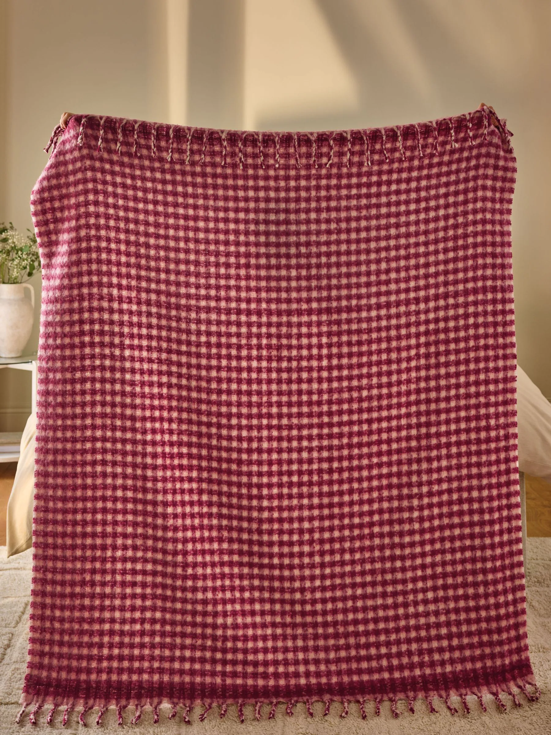 Cosy Gingham Check Throw