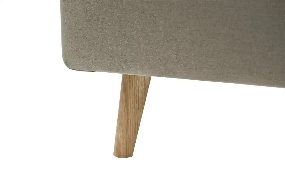 Polsterbettgestell Mattis Taupe Webstoff fein 140 cm ohne Bettkasten