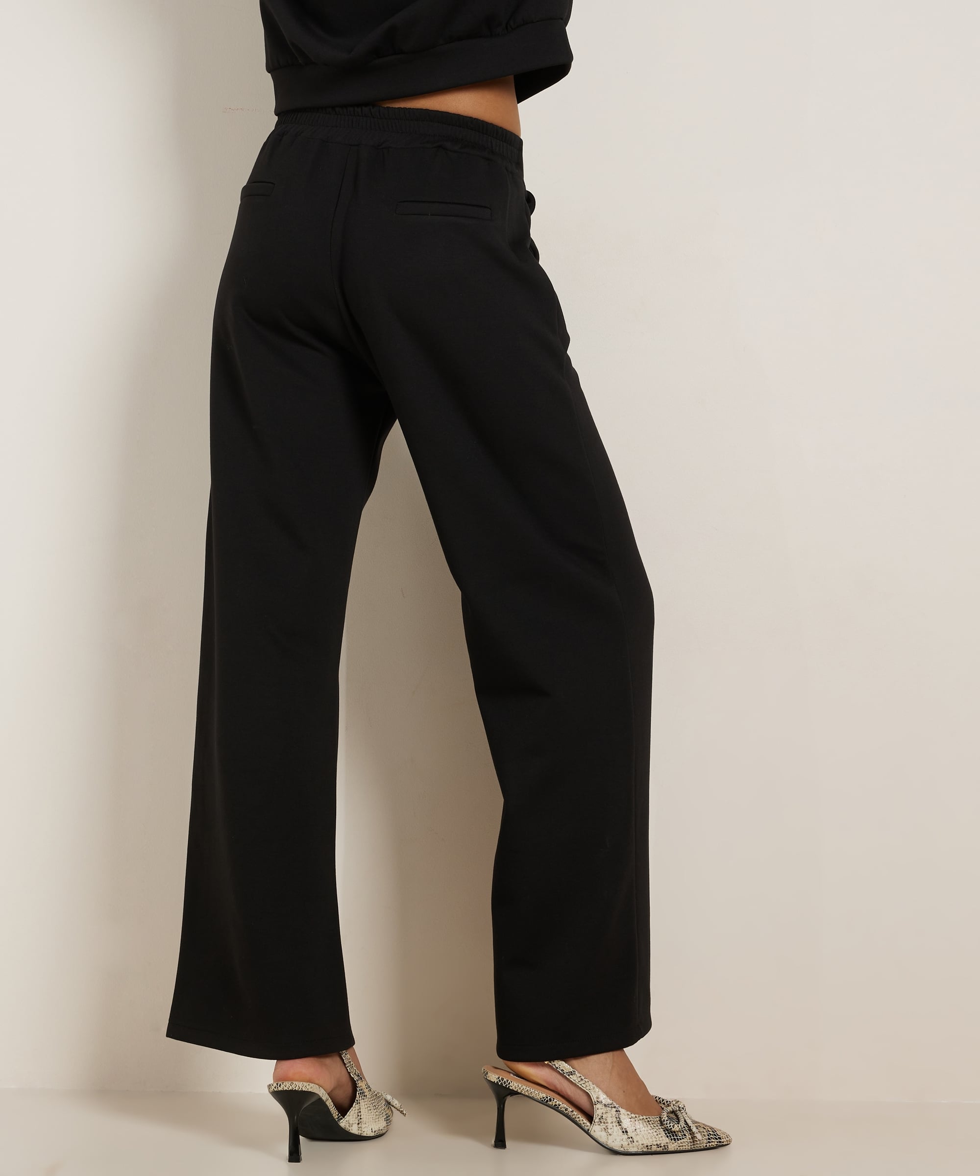 wide fit broek soft jersey