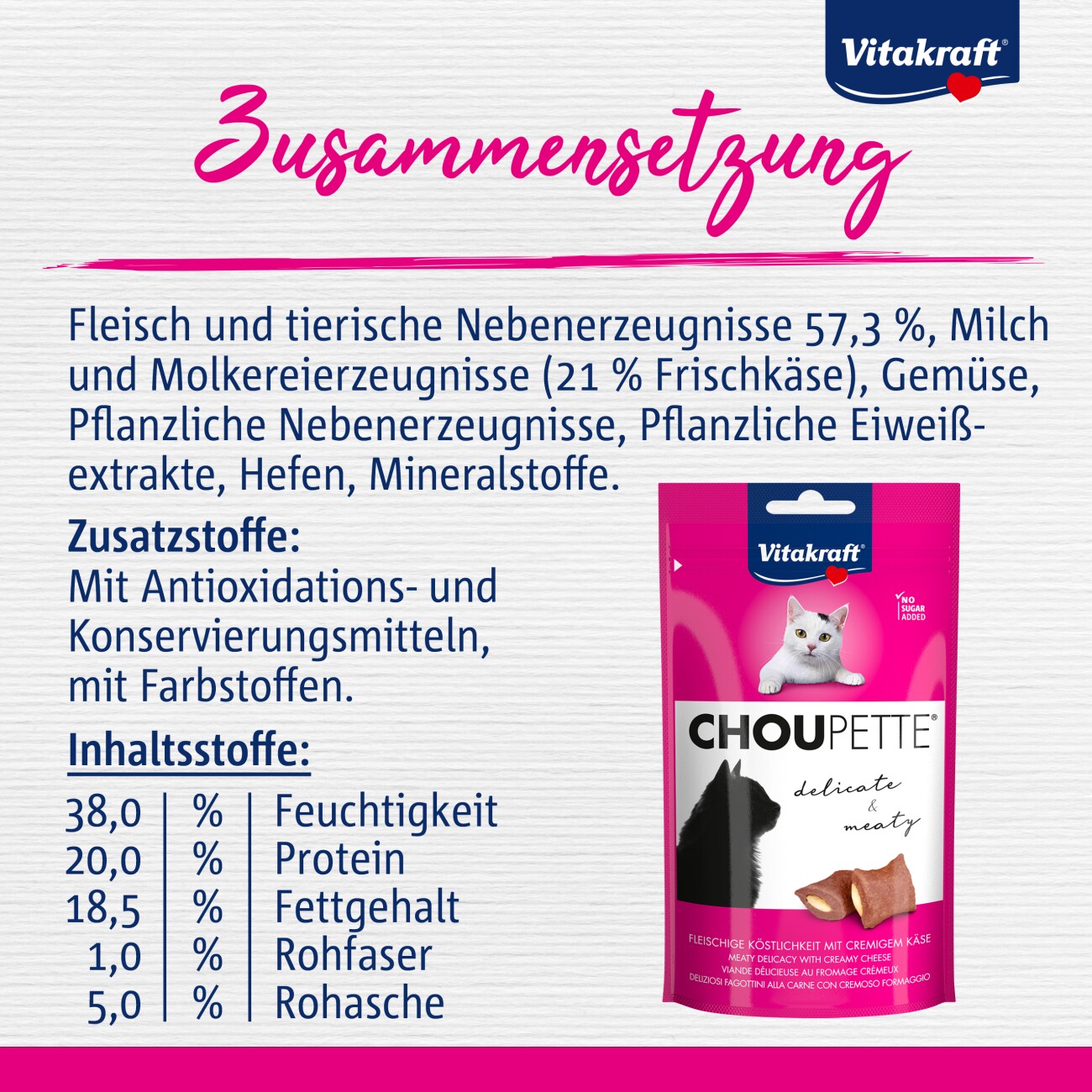 Vitakraft Choupette Käse 9x40 g