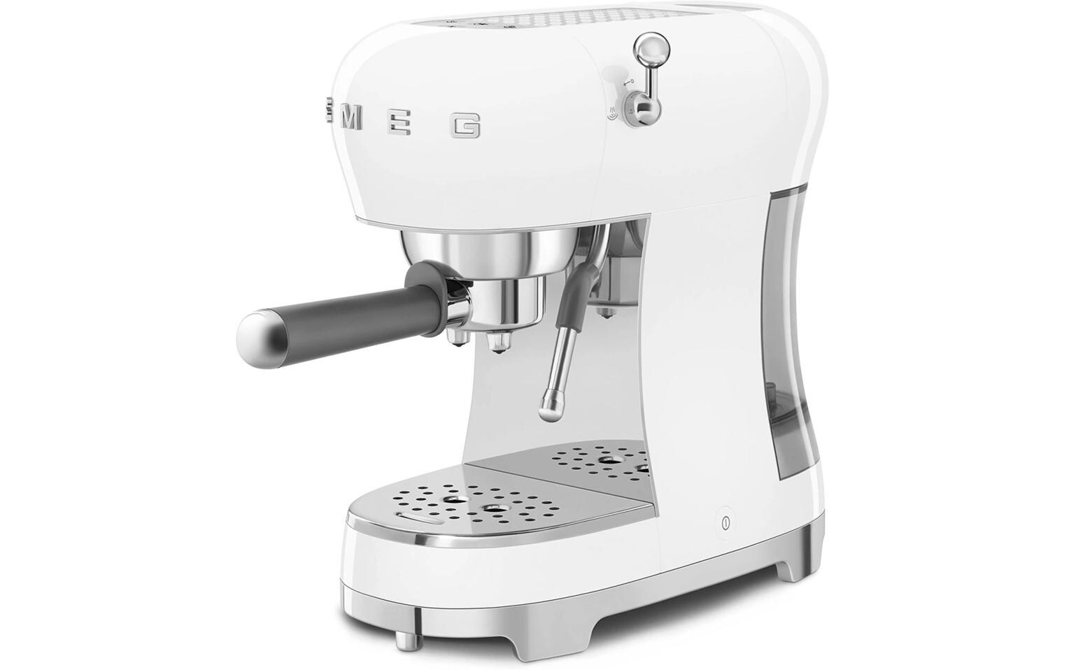 Siebträgermaschine 50's Style ECF02WHEU Weiss<br>Espresso Kaffeemaschine