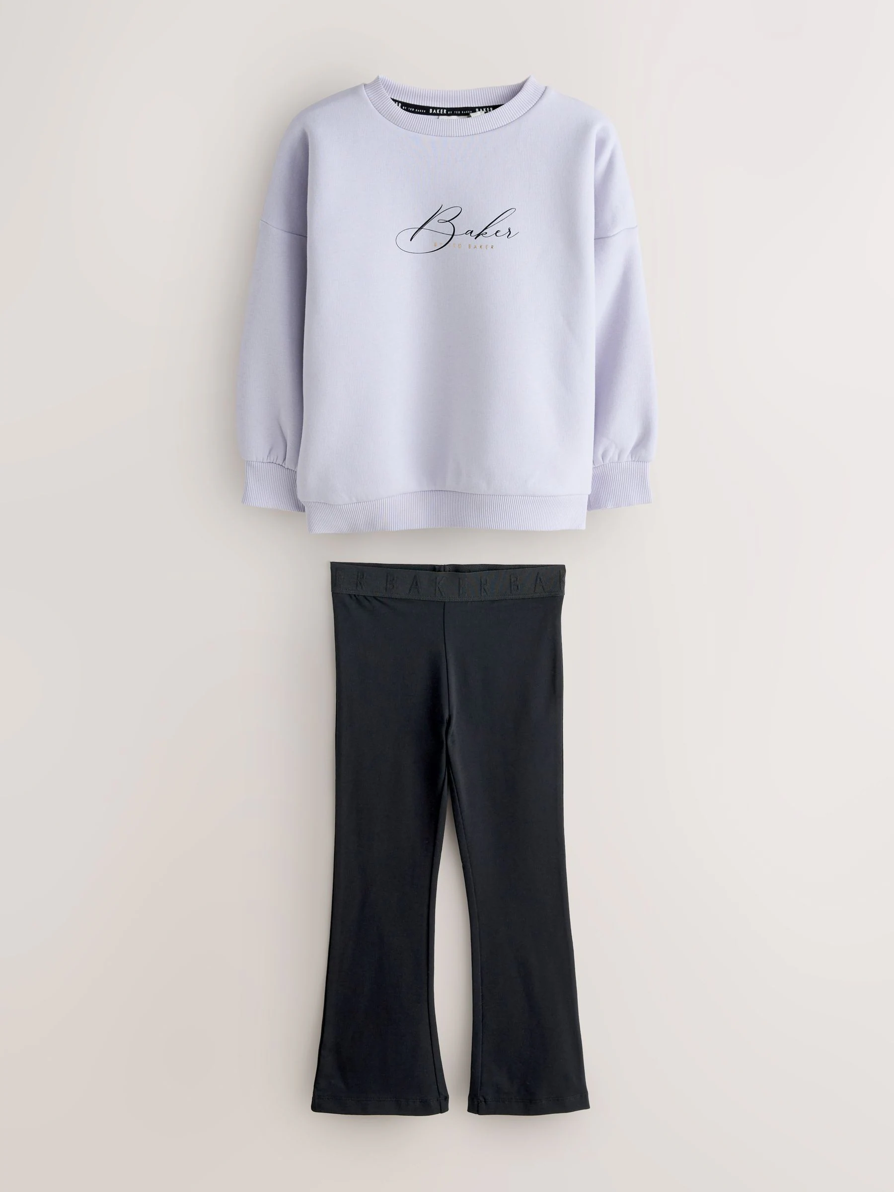 Baker by Ted Baker 2 Piece Graphic Crew Sweat Top & Flare Set