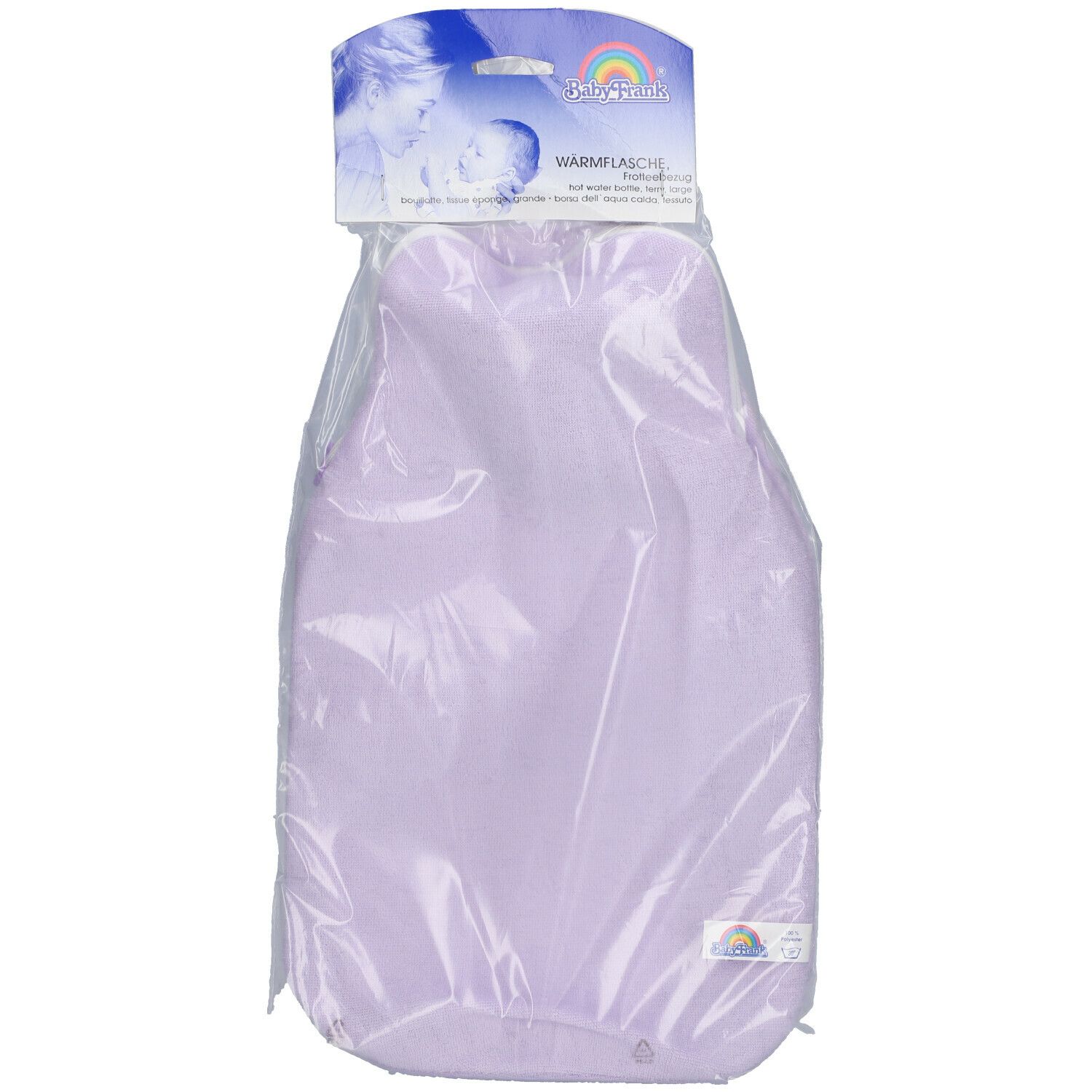 Kuschelwärmflasche 0,5 l aus Frottee flieder
