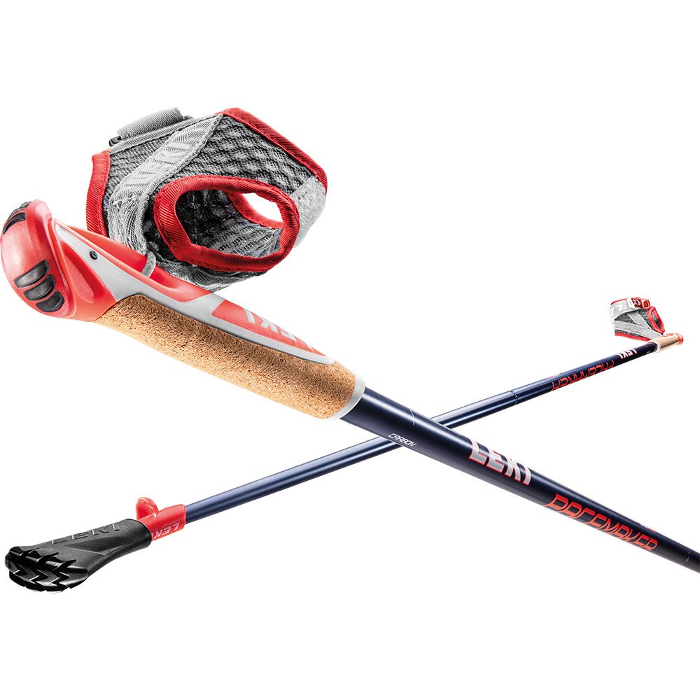 LEKI Pacemaker Nordic Walking Stock weiss neonrot
