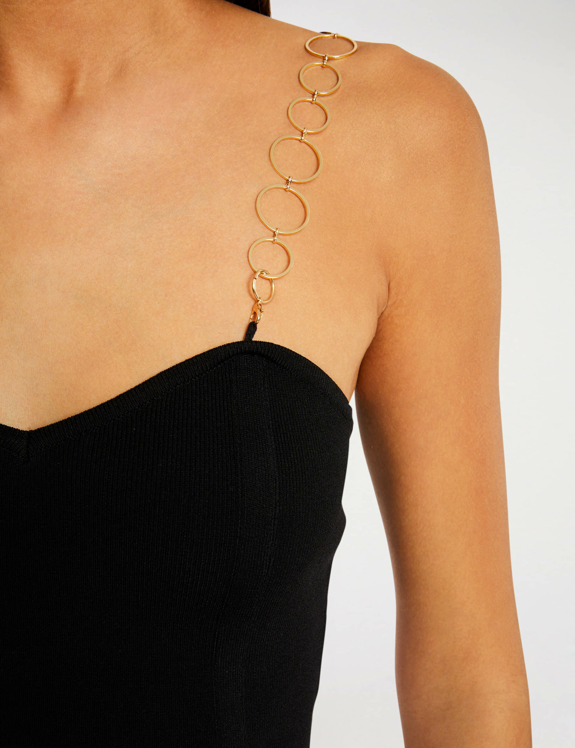 Bustier avec bretelles fantaisie noir femme - noir