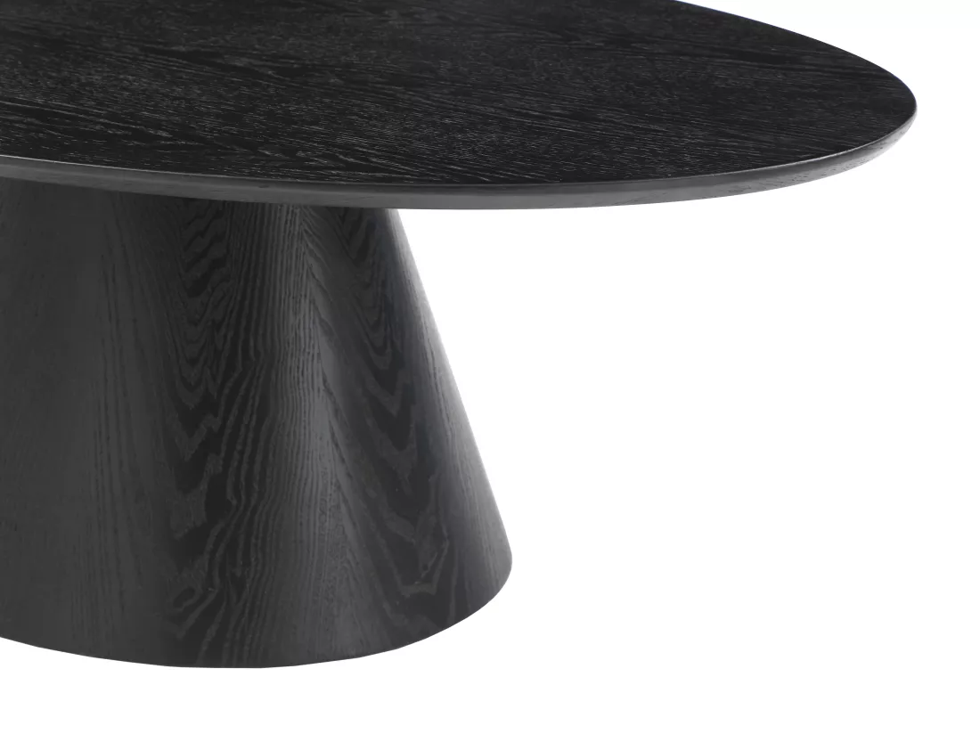 Table basse placage frêne - Noir - ANTELADA