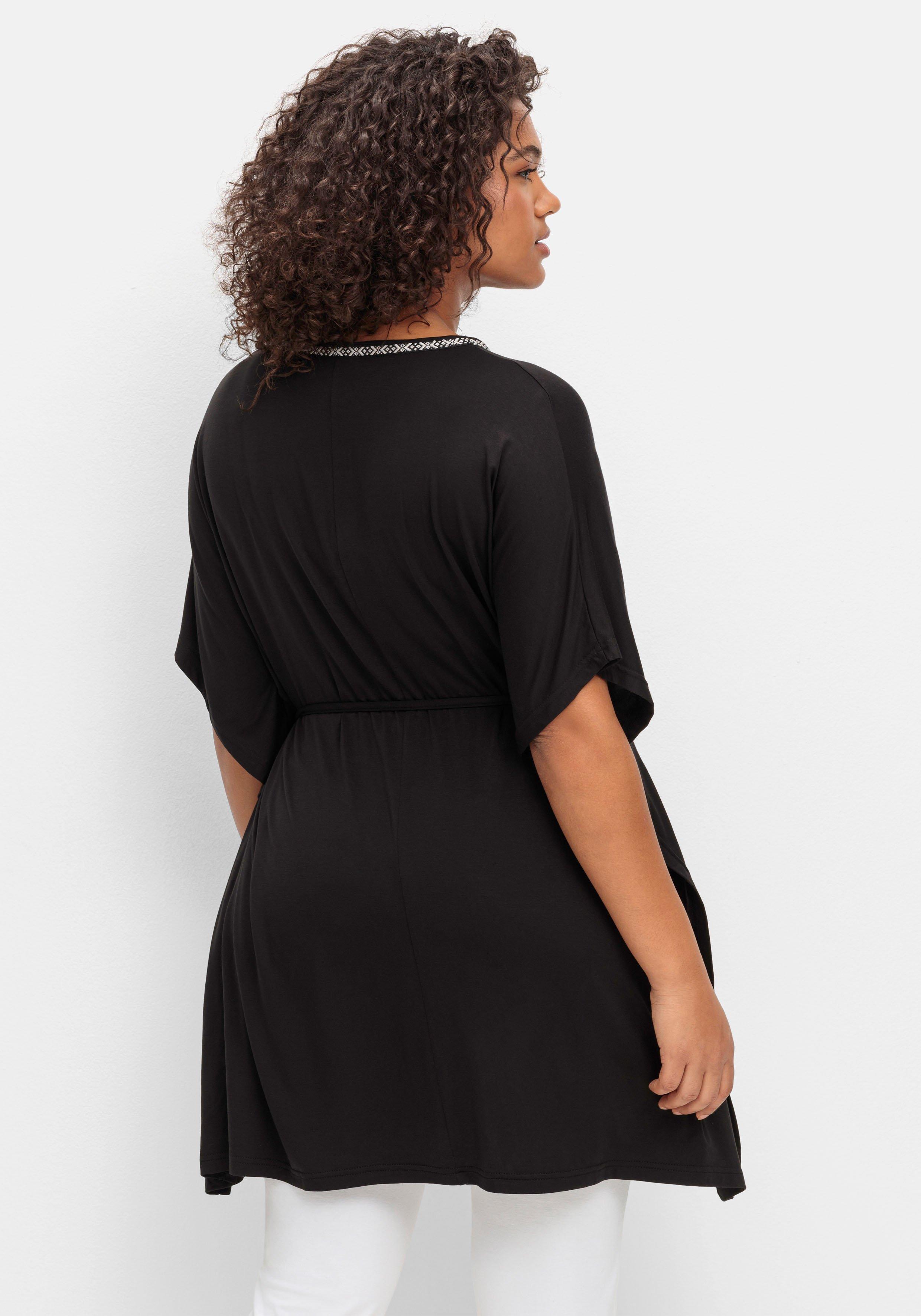 Shirttunika mit Taillen-Bindeband