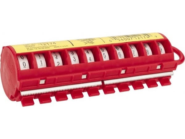 3M STD-0-9, Plast, Rød, Hvit, Gult, 2,4 m, 5,46 mm, 25 stykker