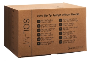 SOL-M Spritze 20 ml ohne Nadel Slip Tip, 100 Stück