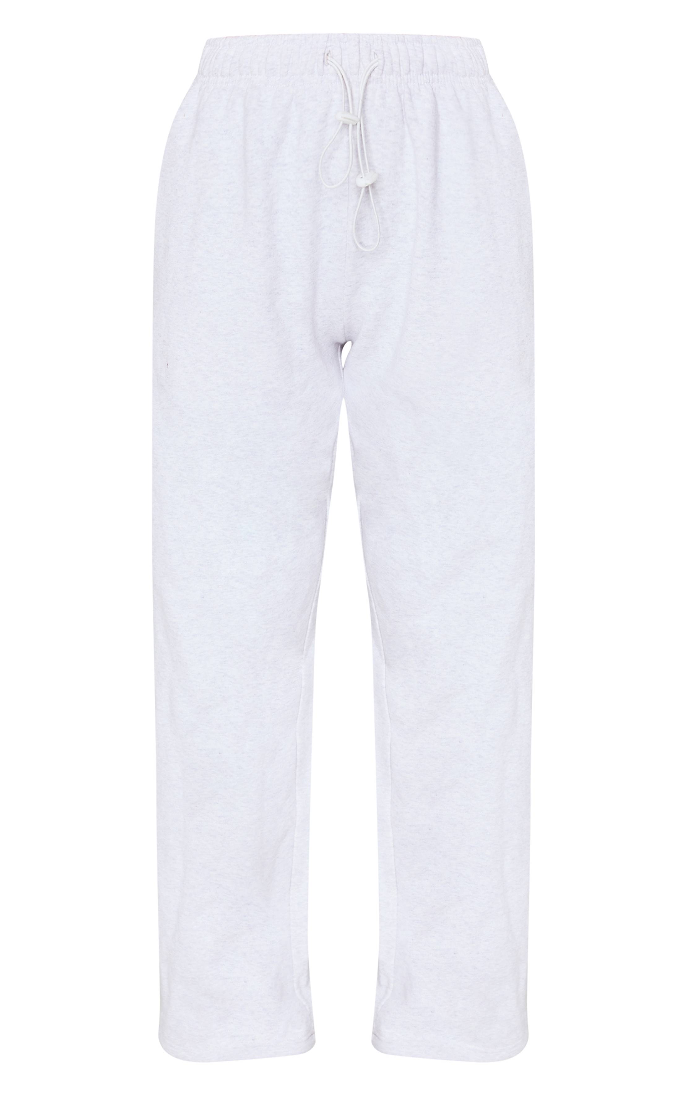 Gris Cendré Joggers Oversize À Ourlets À Cordon De Serrage