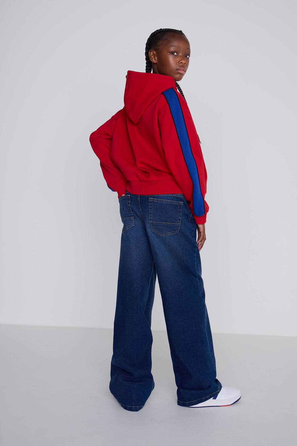 Coolcat Wide Leg Jeans Dominique Donker Blauw