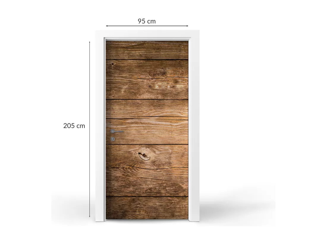 Stickers décoratifs pour portes intérieures - Parquet 95x205 cm