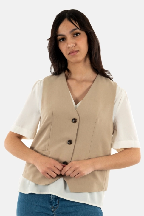 gilets cardigans grace & mila ivresse_12026 beige