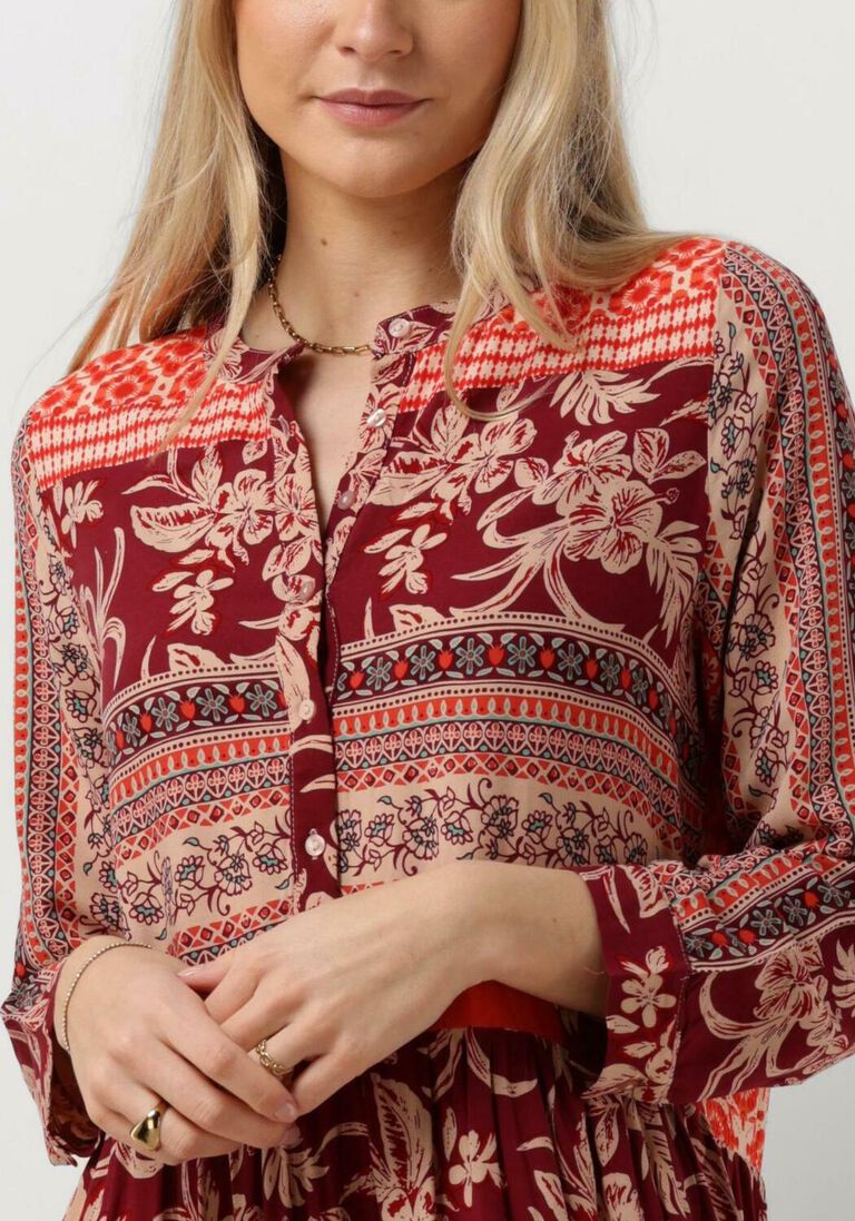LOLLYS LAUNDRY rode lollys laundry maxi jurk neell maxi dress ls