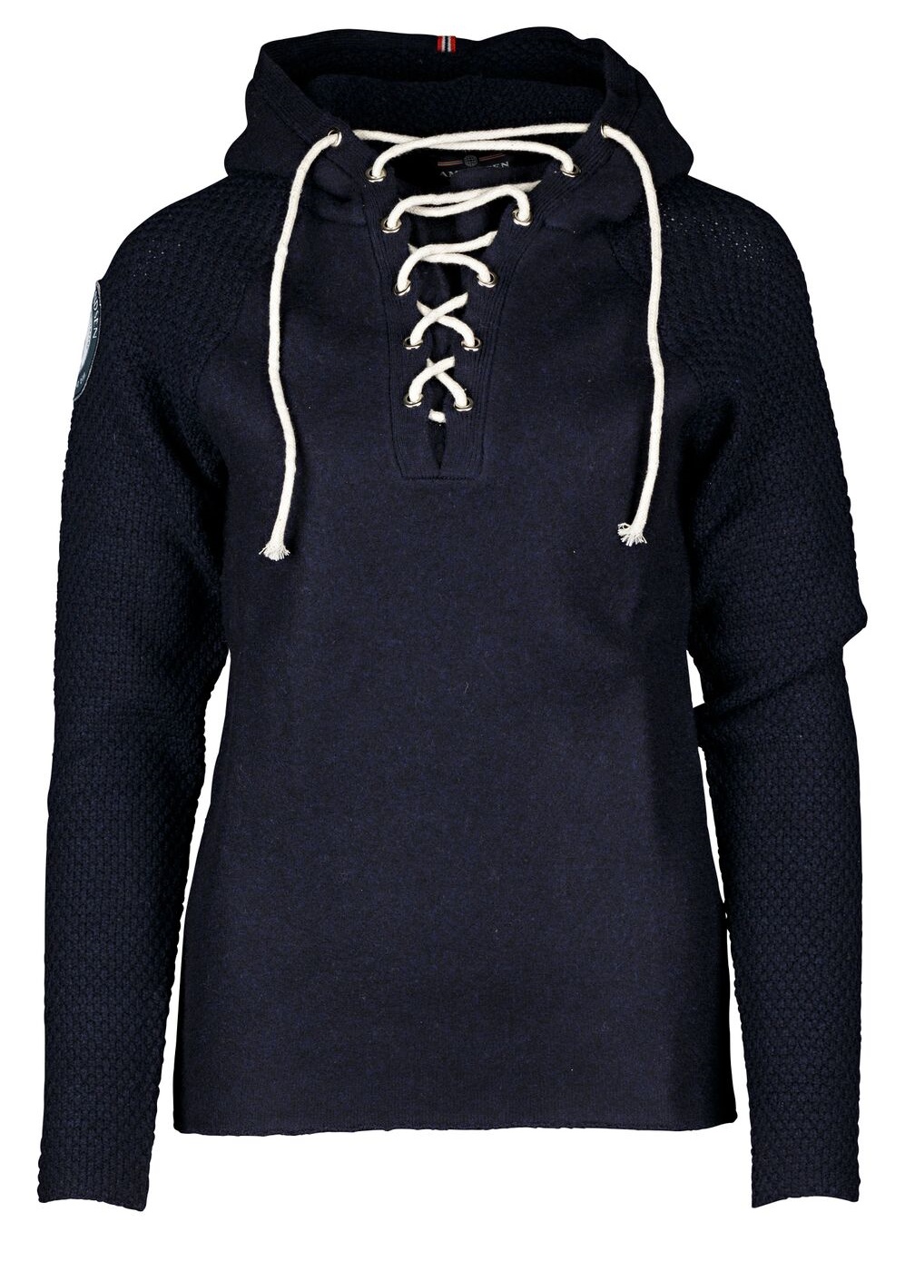 Amundsen Boiled Hoodie Laced Womens Faded Navy