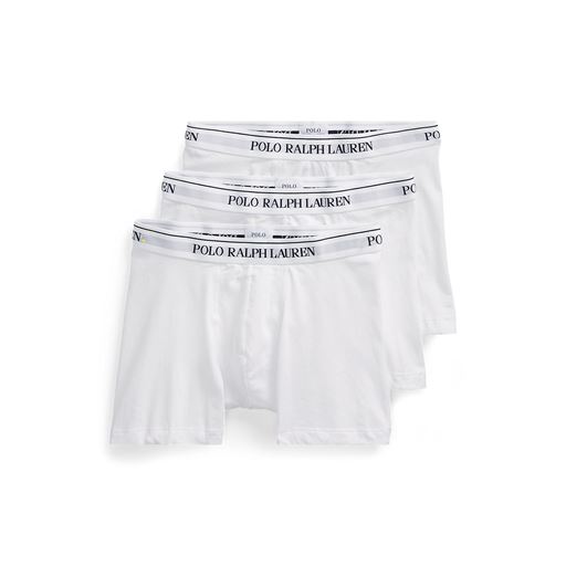 Ralph Lauren Stretch-Cotton 3-pak Boxershorts, White, XL