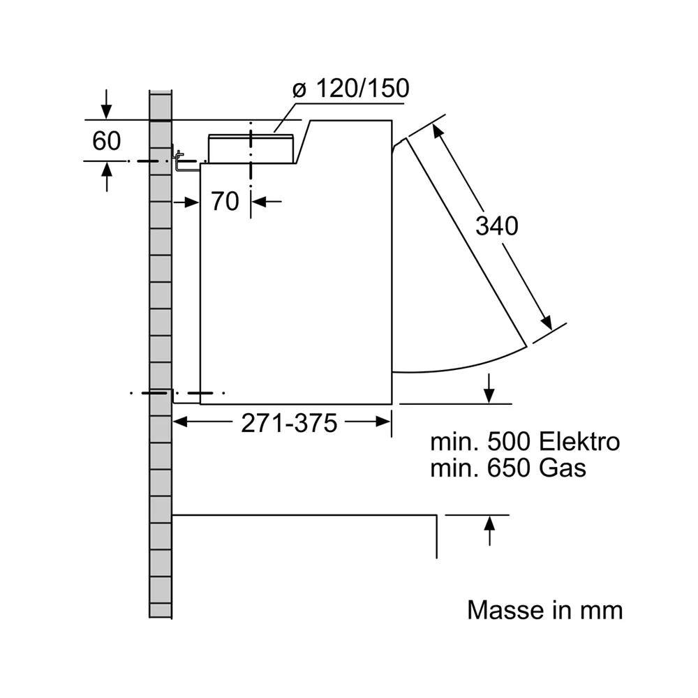 Bosch DEM63AC00 Integrierte Dunstabzugshaube 60cm