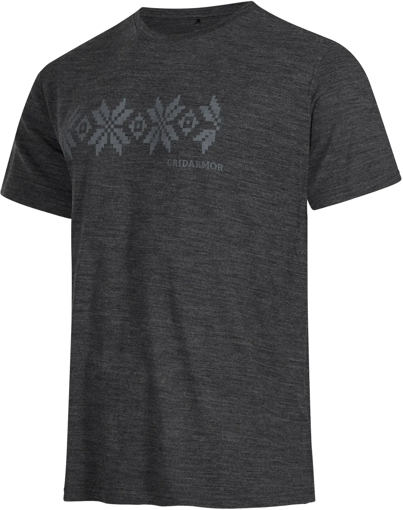 Gridarmor Larsnes Merino T-Skjorte Men Dark Grey Melange
