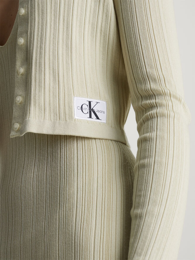 Calvin Klein WOVEN LABEL SWEATER CARDIGAN Lfu