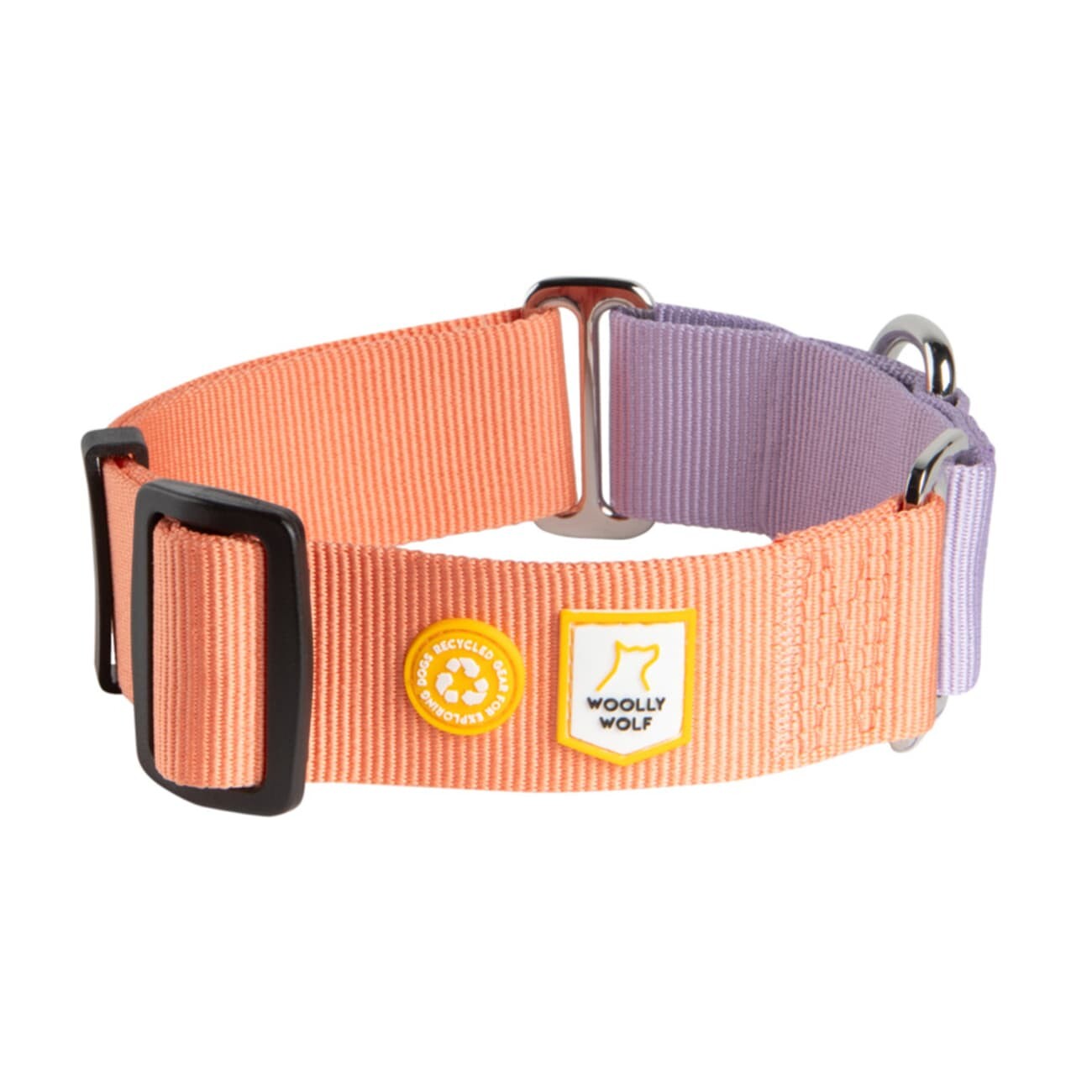Woolly Wolf Halsband Color Block Martingale Salmon Pink Mix S