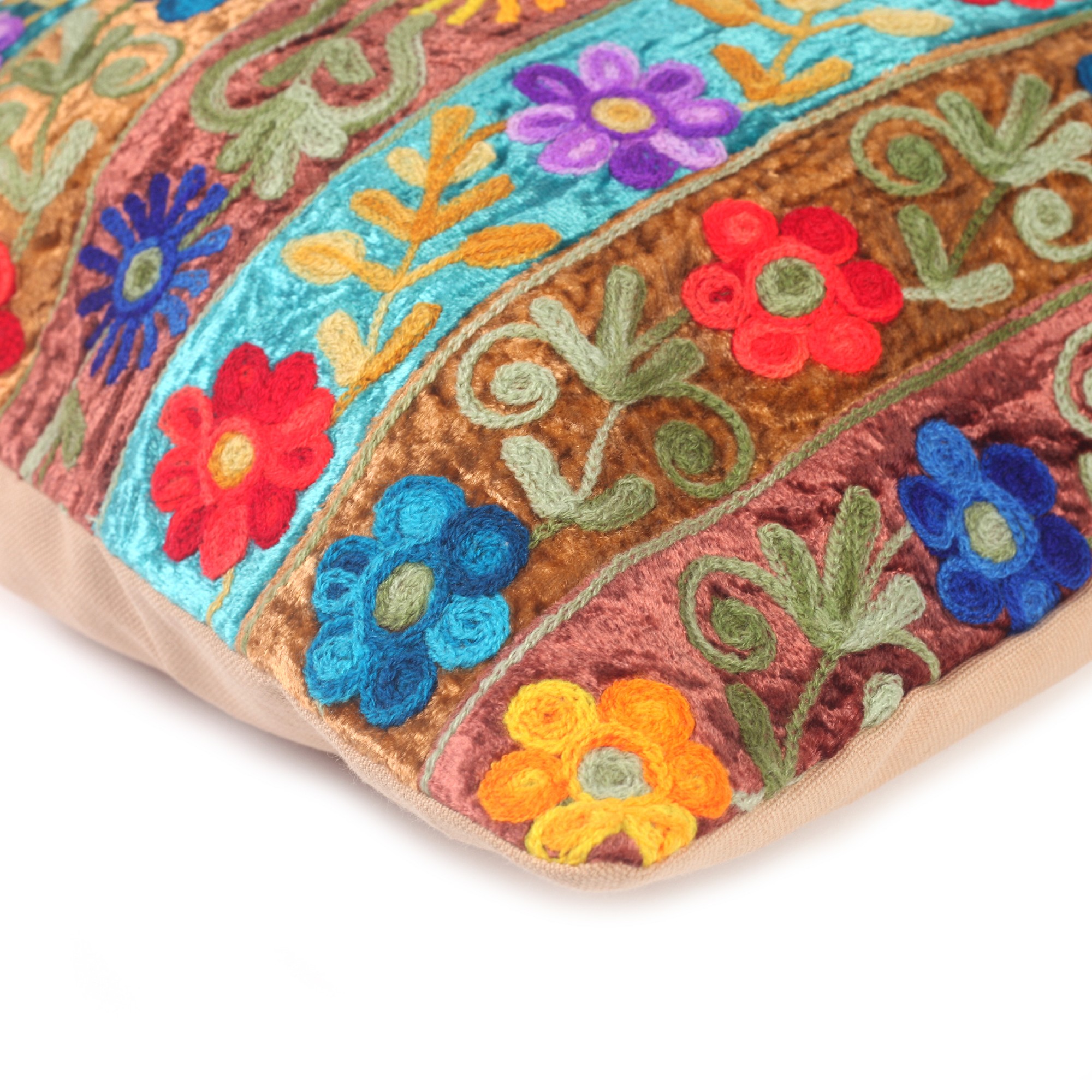 Kissenhülle 'Flower-Bar', multicolor, L 40 cm, B 40 cm von fischer's lagerhaus