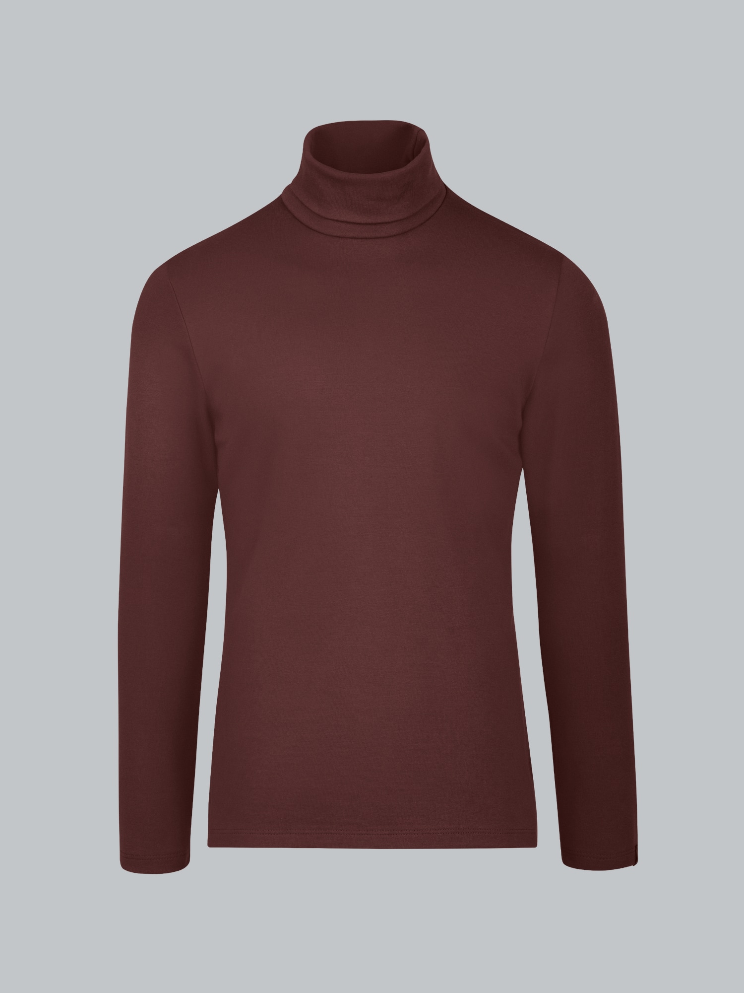 Rollkragenshirt Kastanie