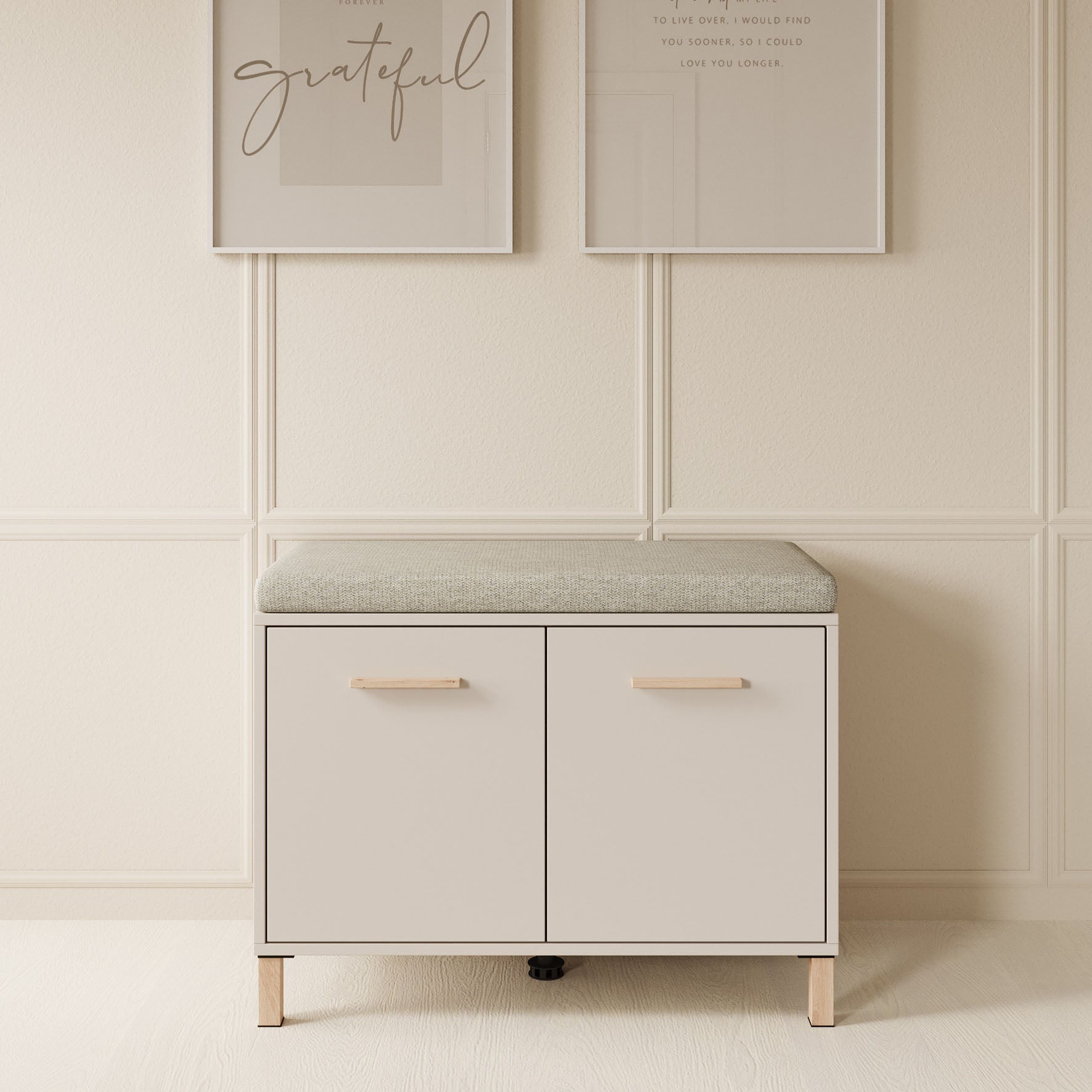 Meubella - Schoenenkast Bahia - Beige - 80 cm