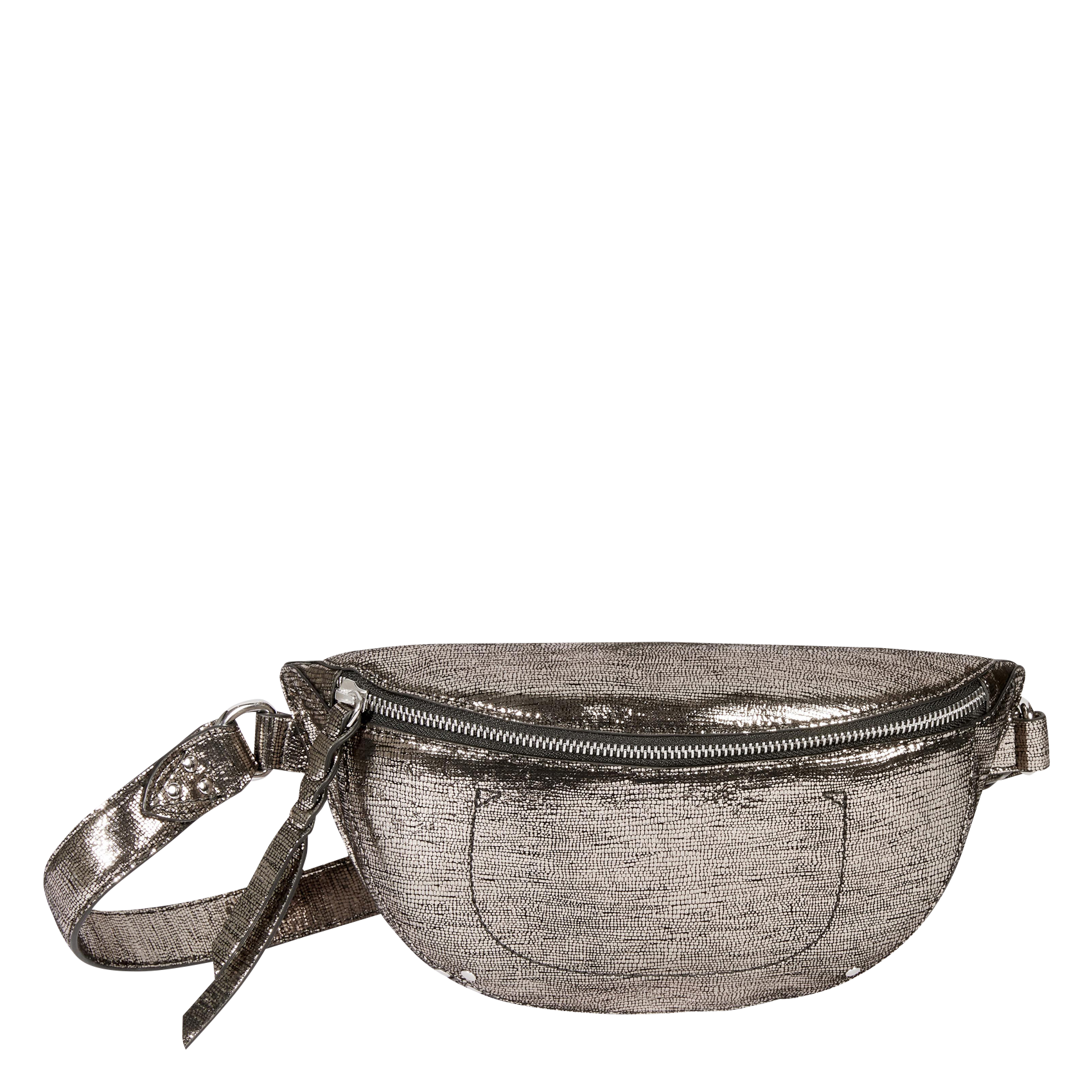 LINO BANANE - Sac banane en cuir métallisé| Doré
