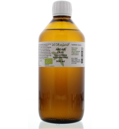 De Cruydhof Argan olie koudgeperst bio (500 ml)