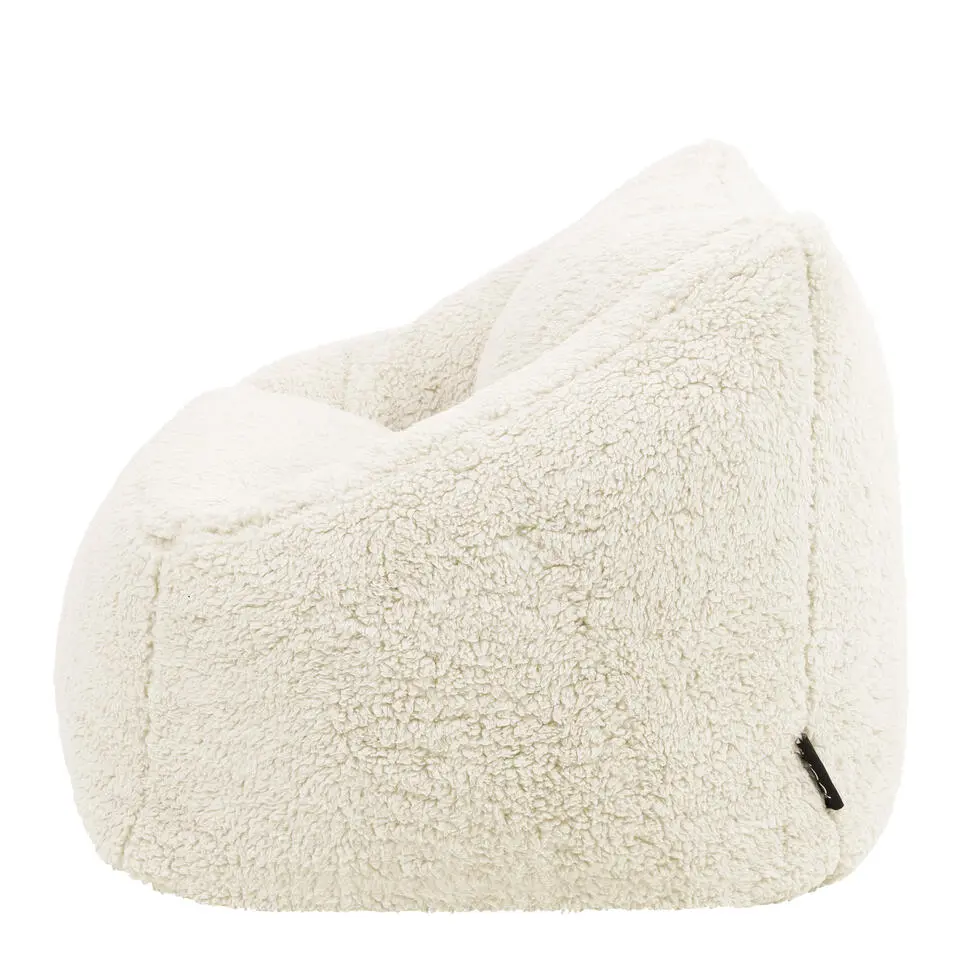 Set van 2 icon Kindersitzakken Teddybeer - Fleece Zitzak - Crème