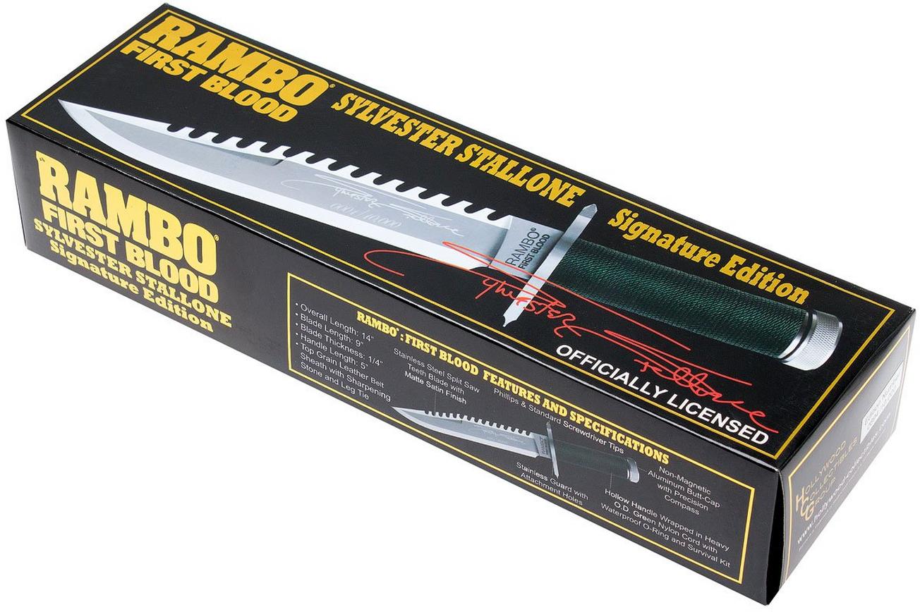 RAMBO knife First Blood Signature Edition met survival kit, 9293