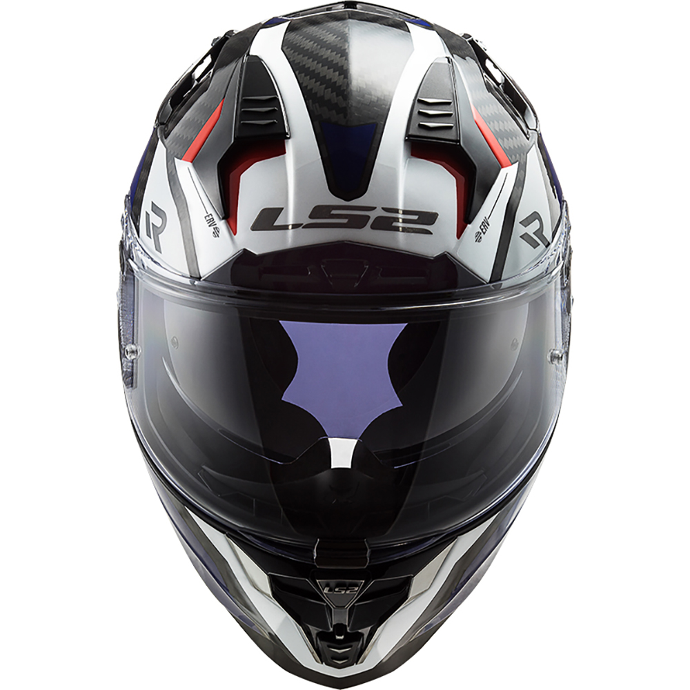 LS2 - Casque FF327 Challenger Carbon Alloy Noir / Blanc / Bleu / Rouge