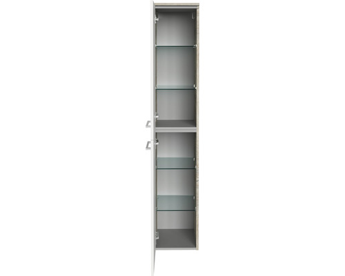 Hoge kast FACKELMANN B.Style links 30x162x31,6 cm Naturel Eiken/wit