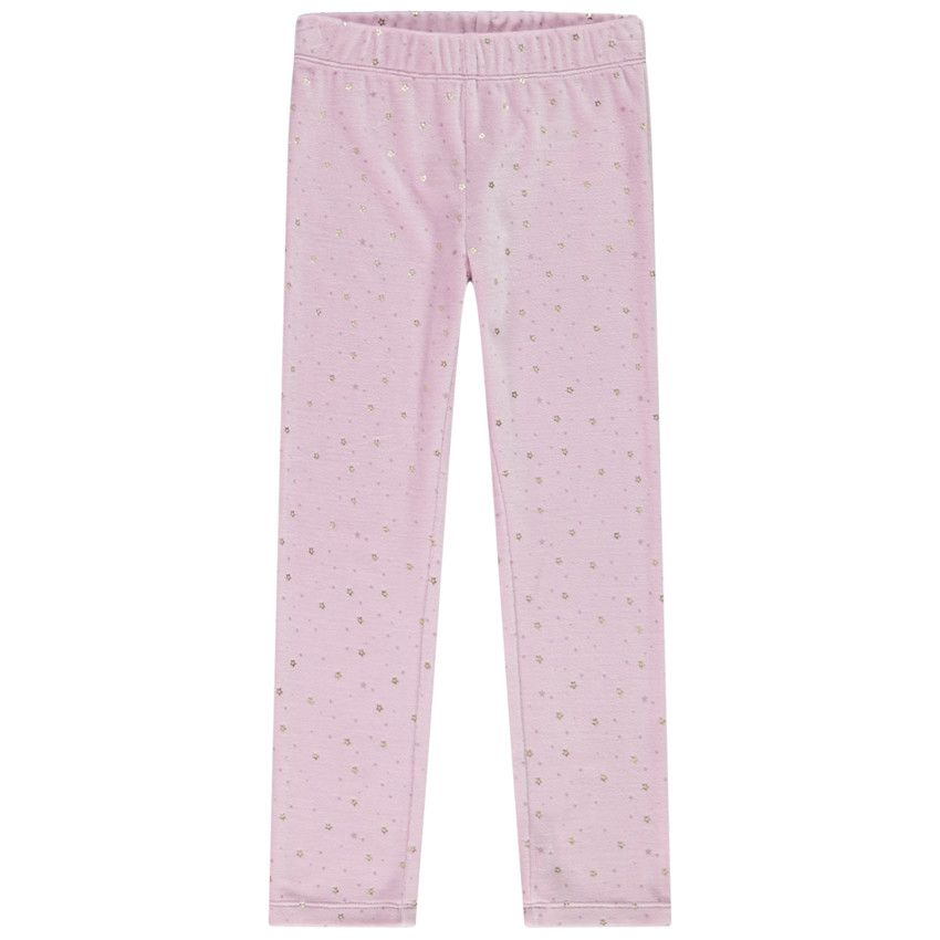 Pyjama 2 pièces en velours avec print licorne pour fille - Ecru