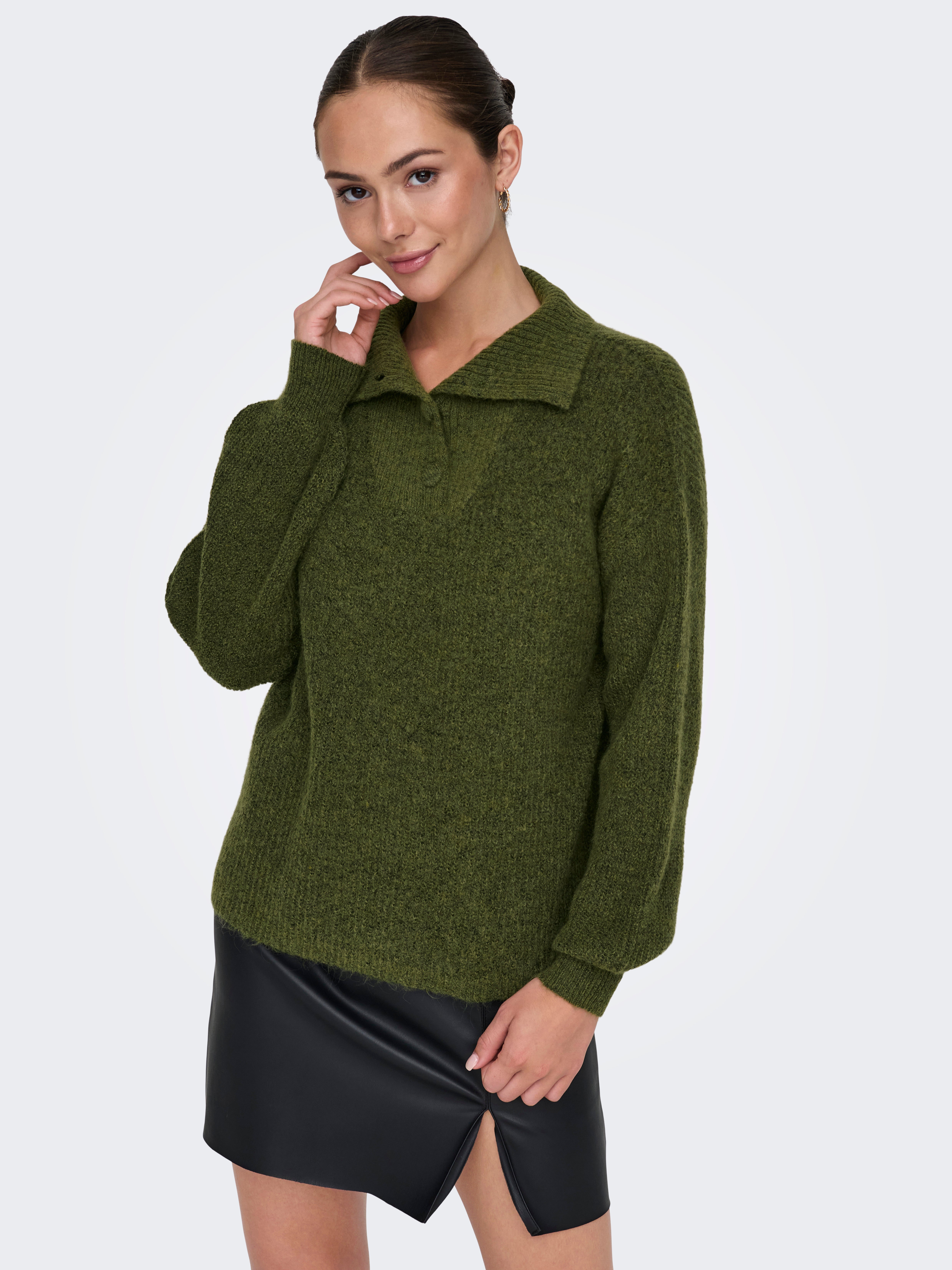 JDYINGEBORG Strickpullover Winter Moss