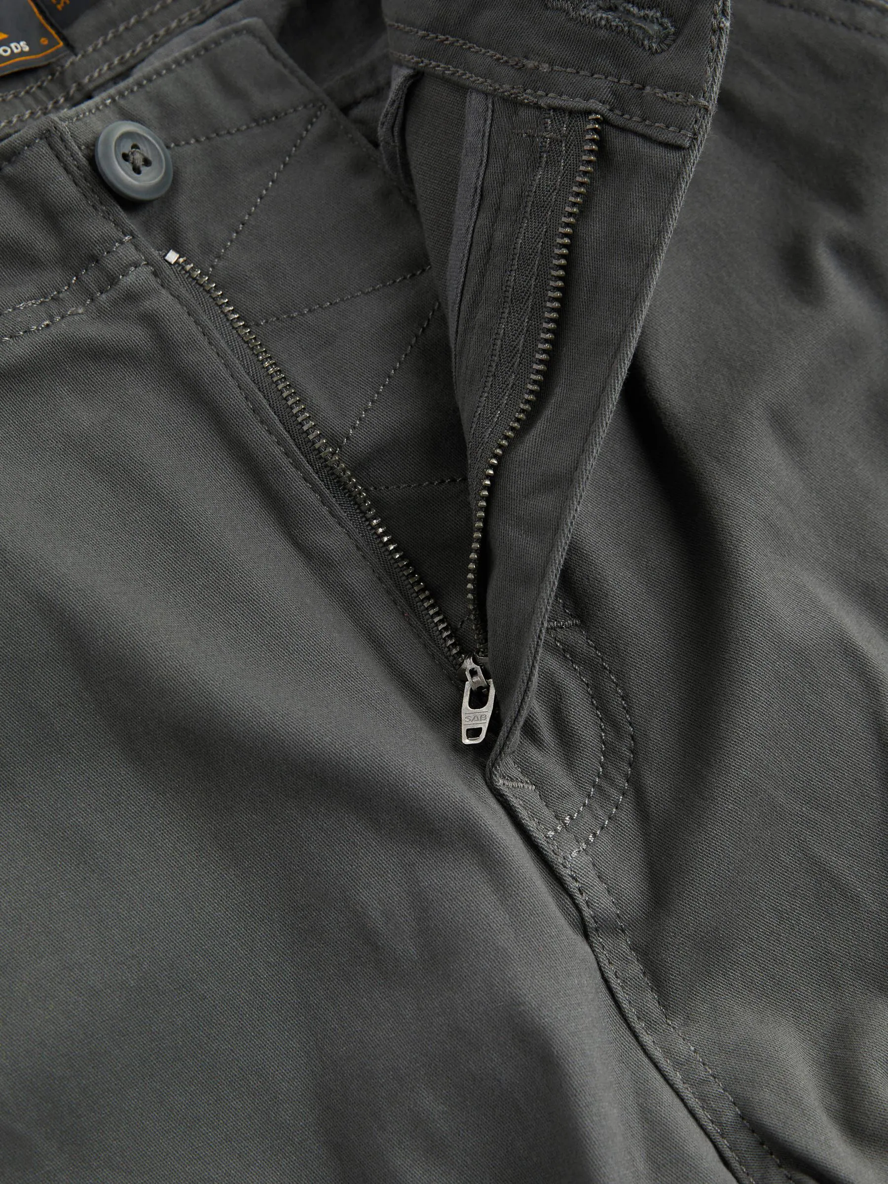 Zwart/antraciet - Slim Fit - Verpakking van 2 stretch-cargobroeken met hoog katoengehalte