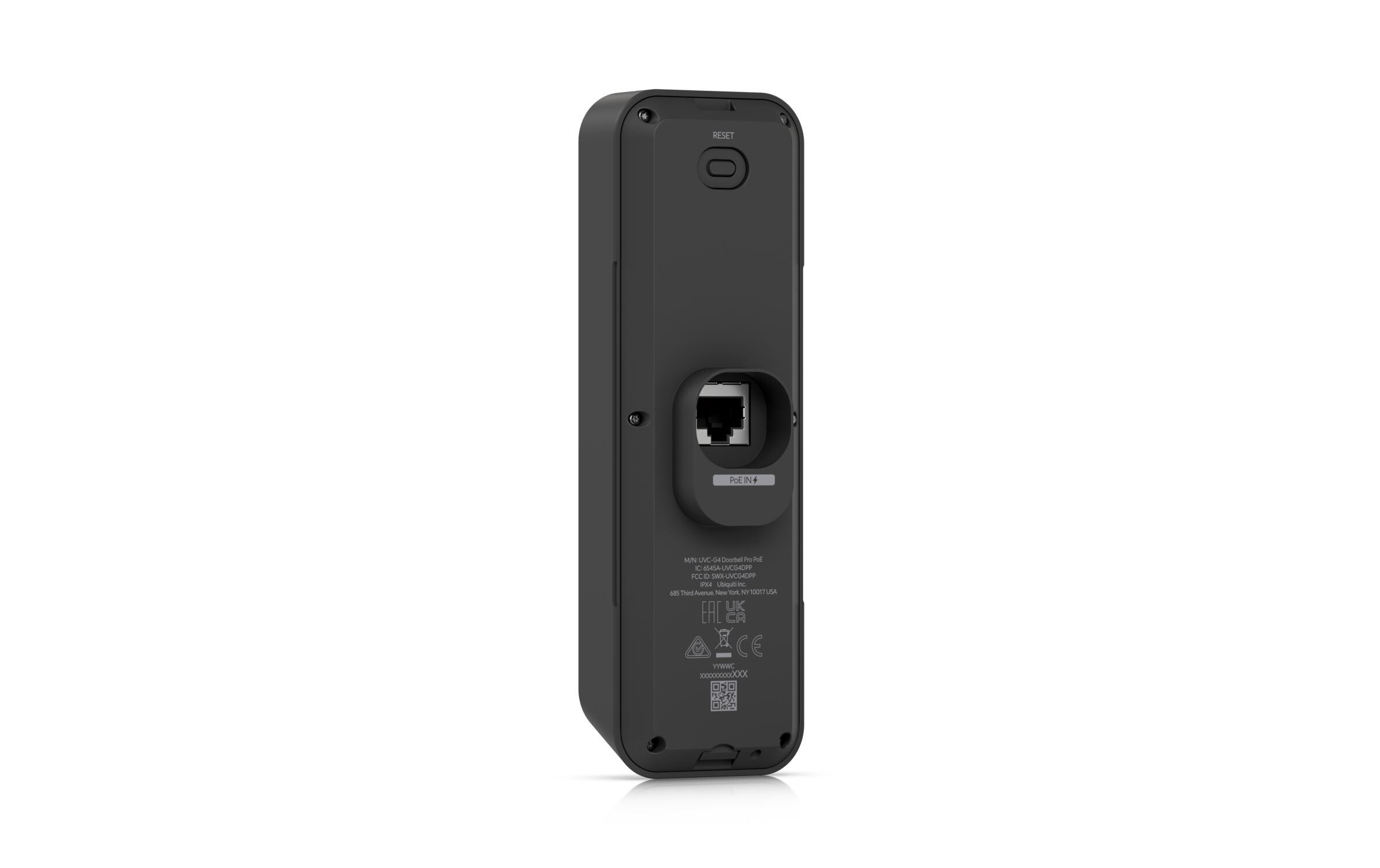 IP Türstation UVC-G4 Doorbell Pro PoE KIT Schwarz<br>Premium UniFi Türklingel mit integrierter PoE und PoE-Glocke für einfache Installation