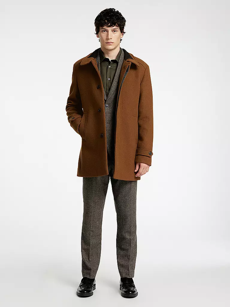 SELECTED Wollmantel SLHNEW camel