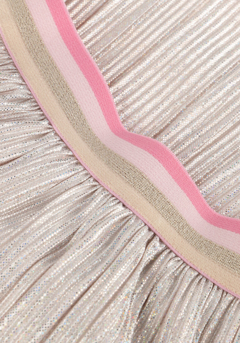 NONO zilveren nono pliss&eacute; rok nikki pearl plisse skirt