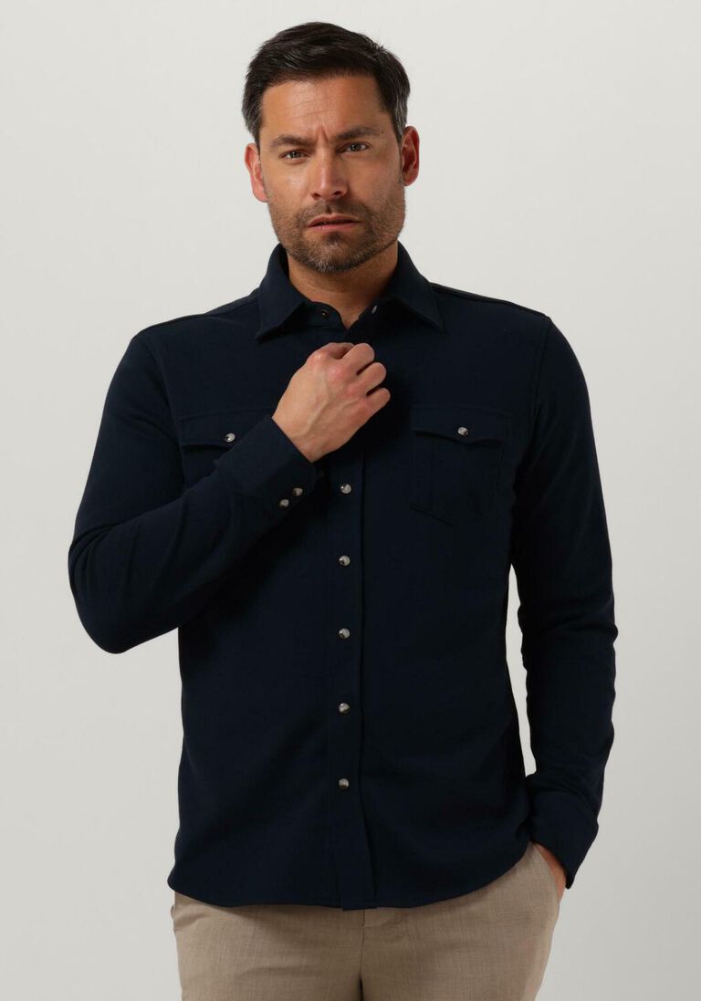 PROFUOMO donkerblauwe profuomo overshirt ppuf10004