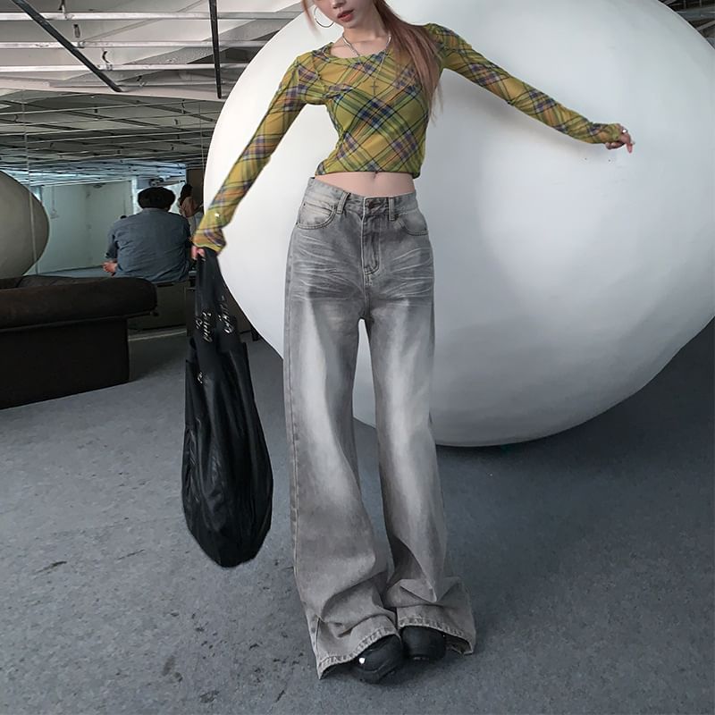 Litoya - Low Waist Washed Wide Leg Jeans (Diverse designs)