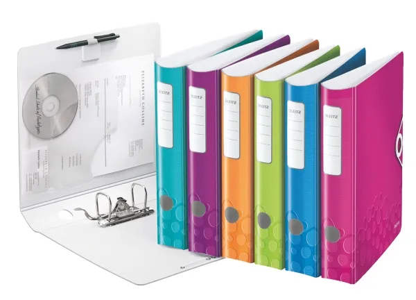 Brevordner Leitz 180° Active WOW PP A4/60mm Isblå - (5 stk.)