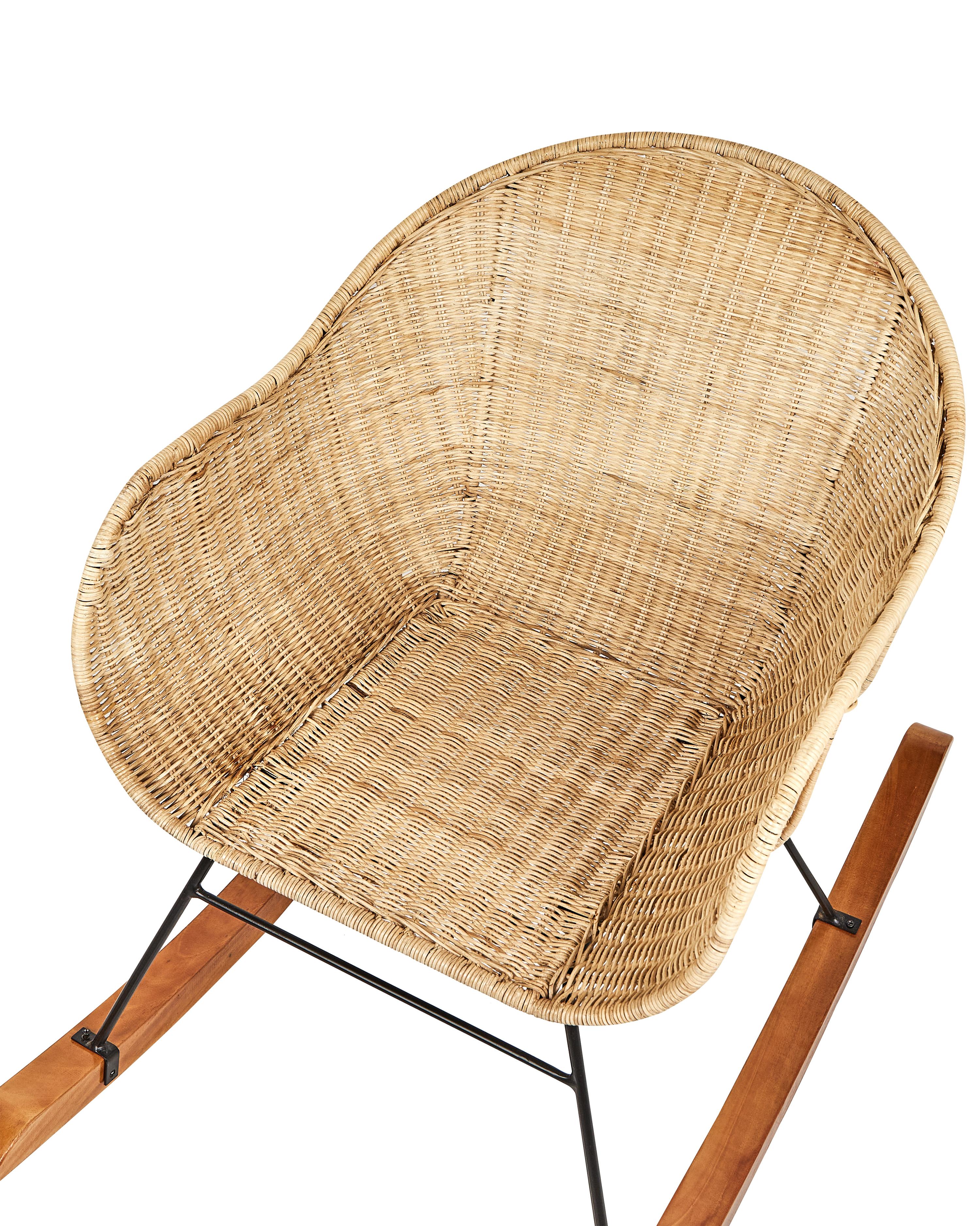 Set van 2 schommelstoelen LAVINIO Rotan Natuurlijk
