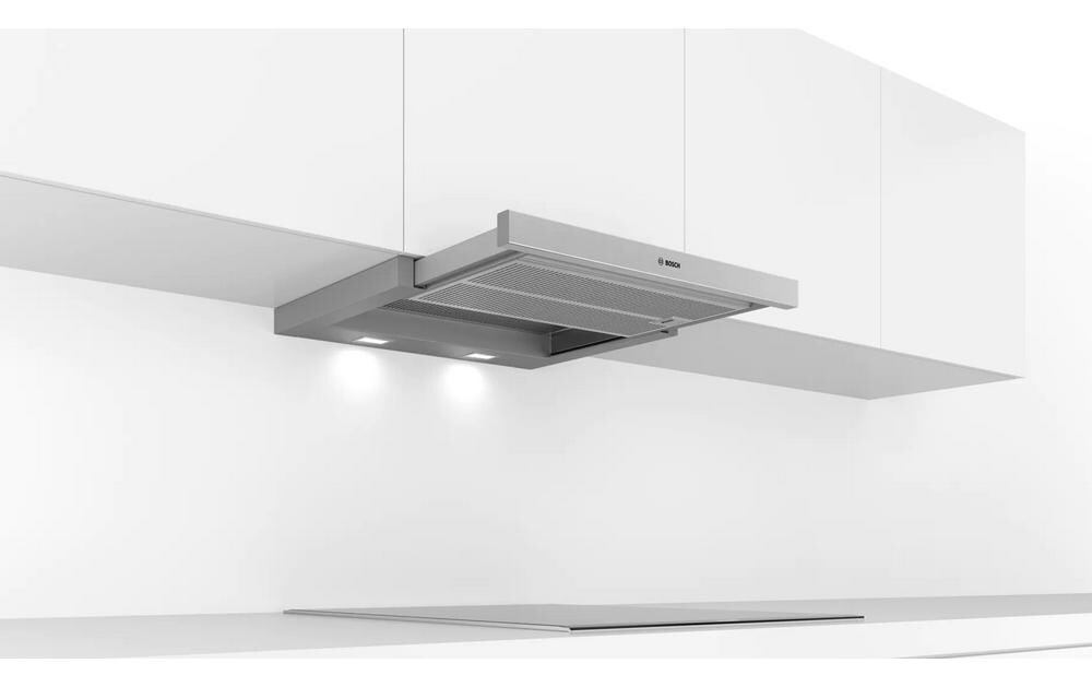 Flachschirmhaube DFS067A51C 4 Stufen<br>Teleskop-Dunstabzugshaube für den Einbau in einen 60 cm breiten Oberschrank