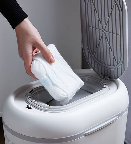 Shnuggle Windelbehälter - Eco Touch - Weiß/Grau