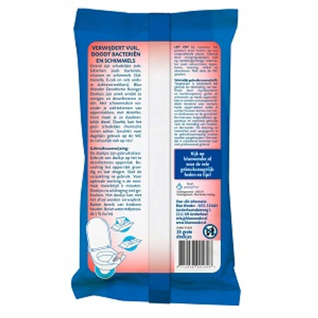Blue Wonder Desinfectie Reiniger Doekjes 20st
