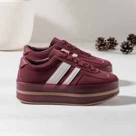 Platform sneakers - bordeaux