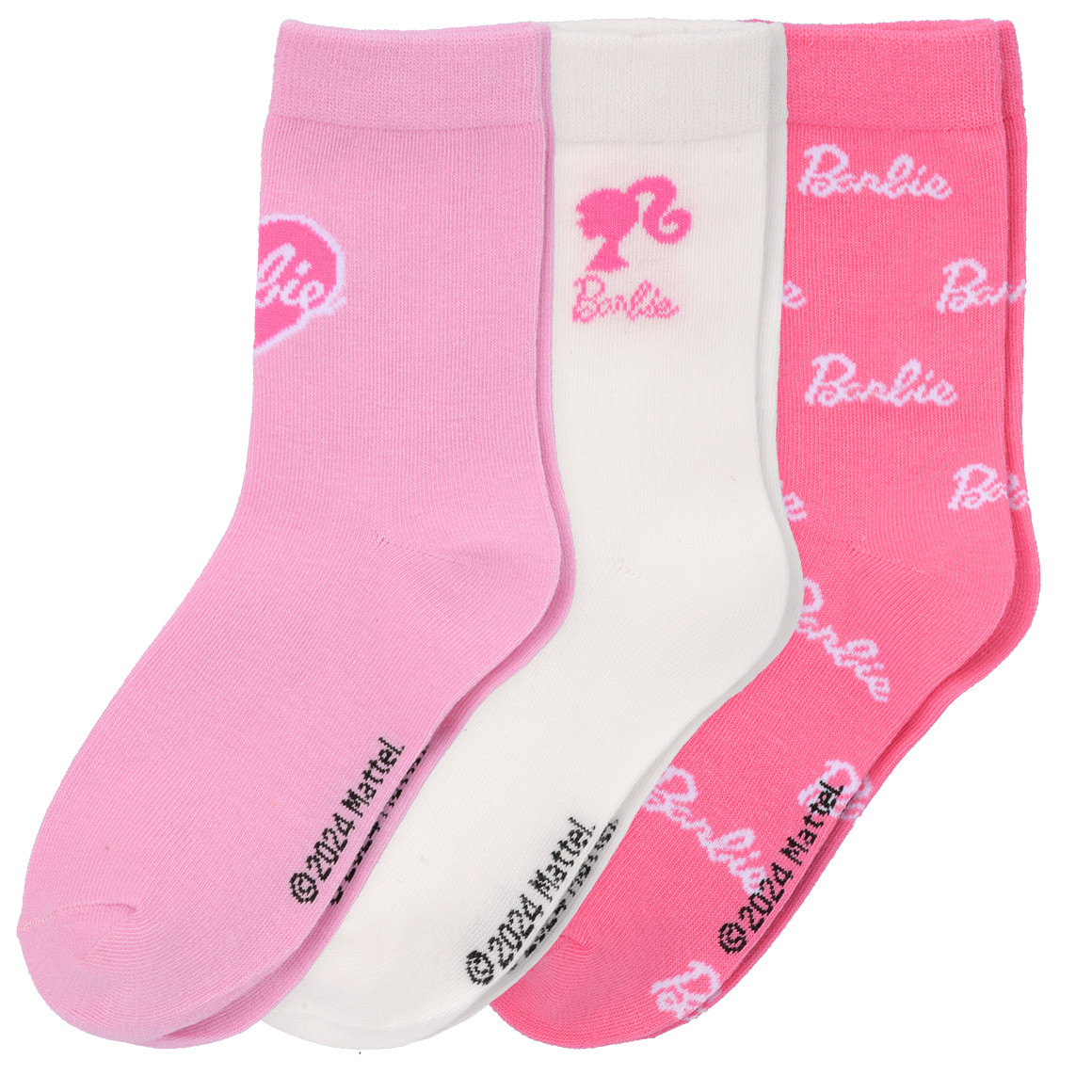 Topolino 3 Paar Barbie Socken im Set rosa / weiss / pink